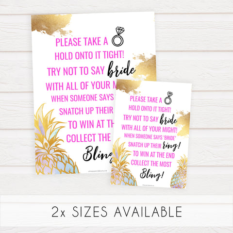 Please Take a Ring Game - Gold Pineapple