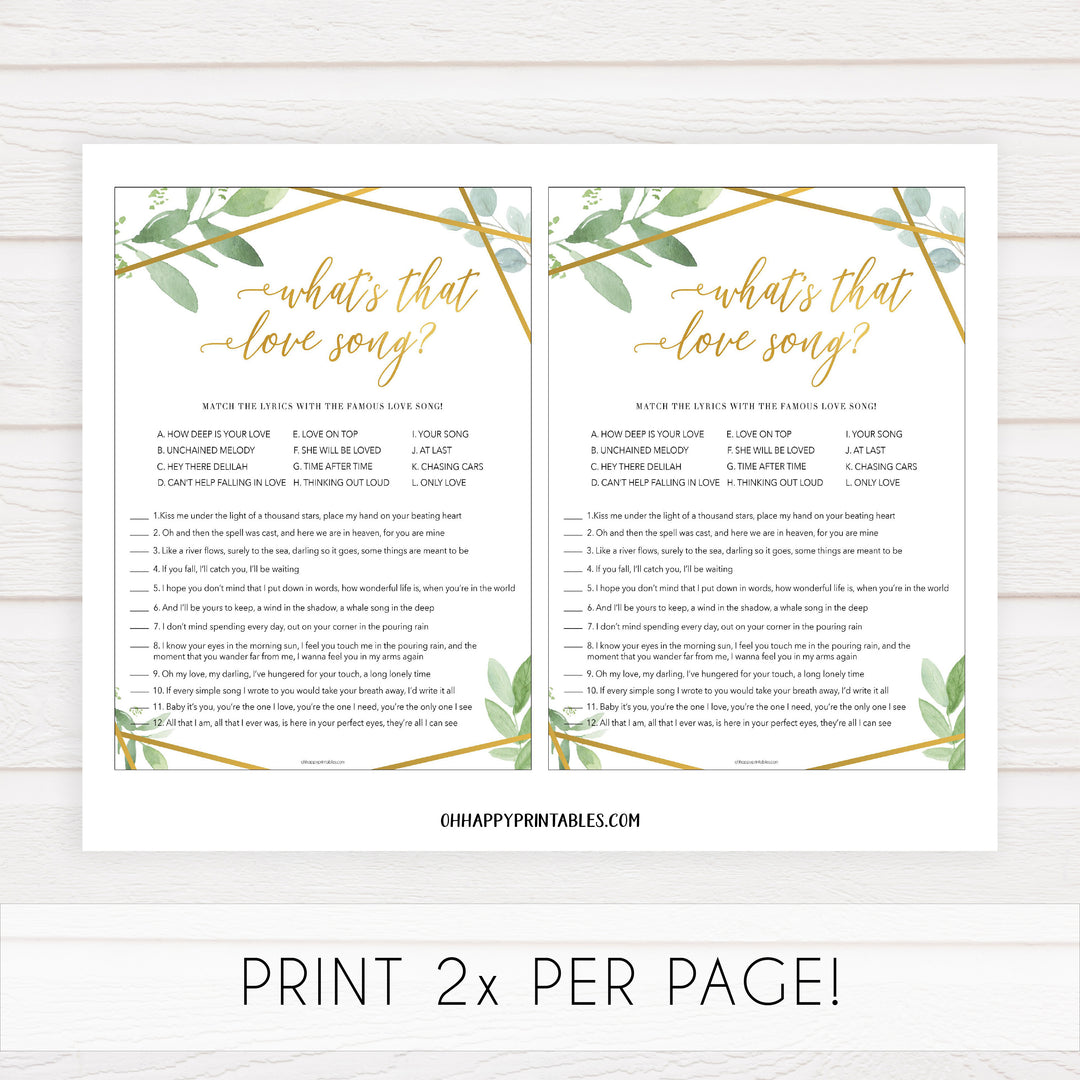 whats that love song game, love song guessing game, Printable bridal shower games, friends bridal shower, friends bridal shower games, fun bridal shower games, bridal shower game ideas, floral bridal shower