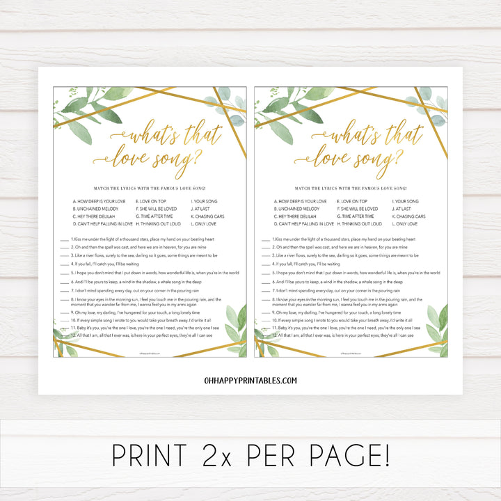 whats that love song game, love song guessing game, Printable bridal shower games, friends bridal shower, friends bridal shower games, fun bridal shower games, bridal shower game ideas, floral bridal shower