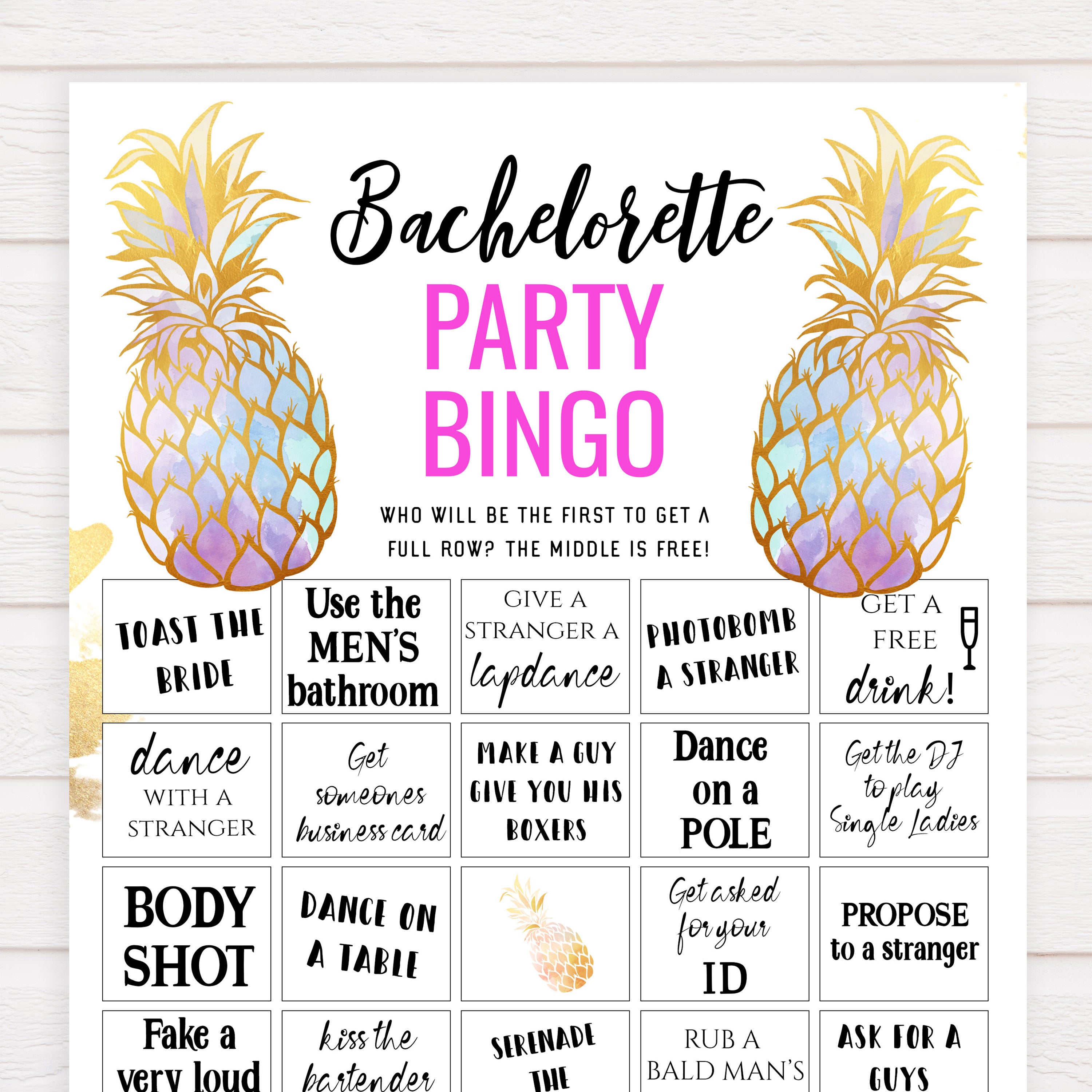 Gold pineapple bridal shower games, advice for the bride, printable bridal games, gold bridal games, gold pineapple bridal games, fun bridal games, top bridal games, best bridal games, luau bridal shower,