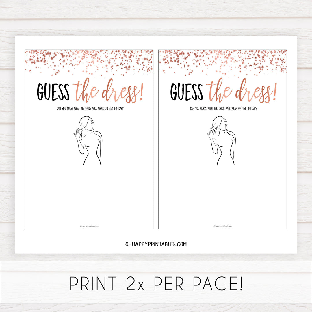 Guess the Dress - Rose Gold Foil