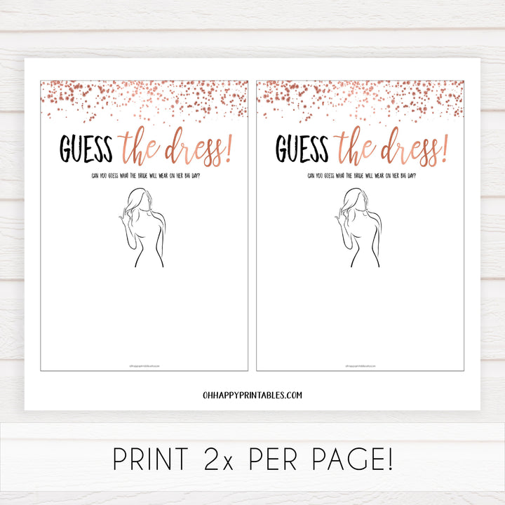 Guess the Dress - Rose Gold Foil