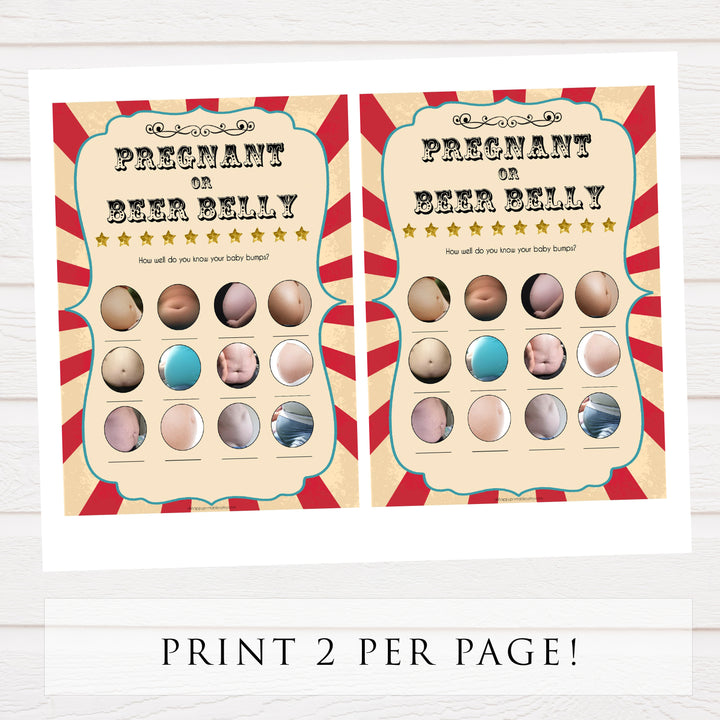 Circus pregnant or beer belly baby shower games, circus baby games, carnival baby games, printable baby games, fun baby games, popular baby games, carnival baby shower, carnival theme