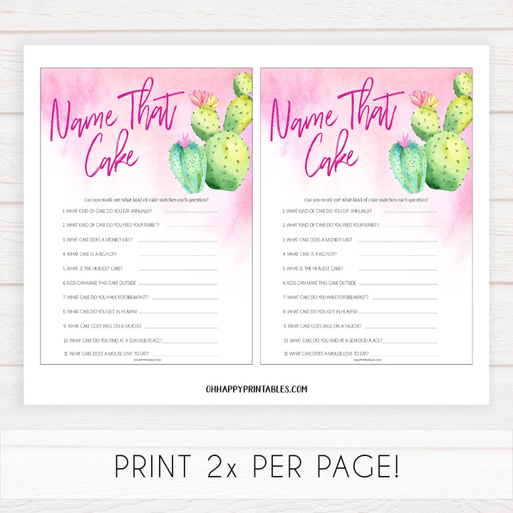 Name that Cake Game - Fiesta