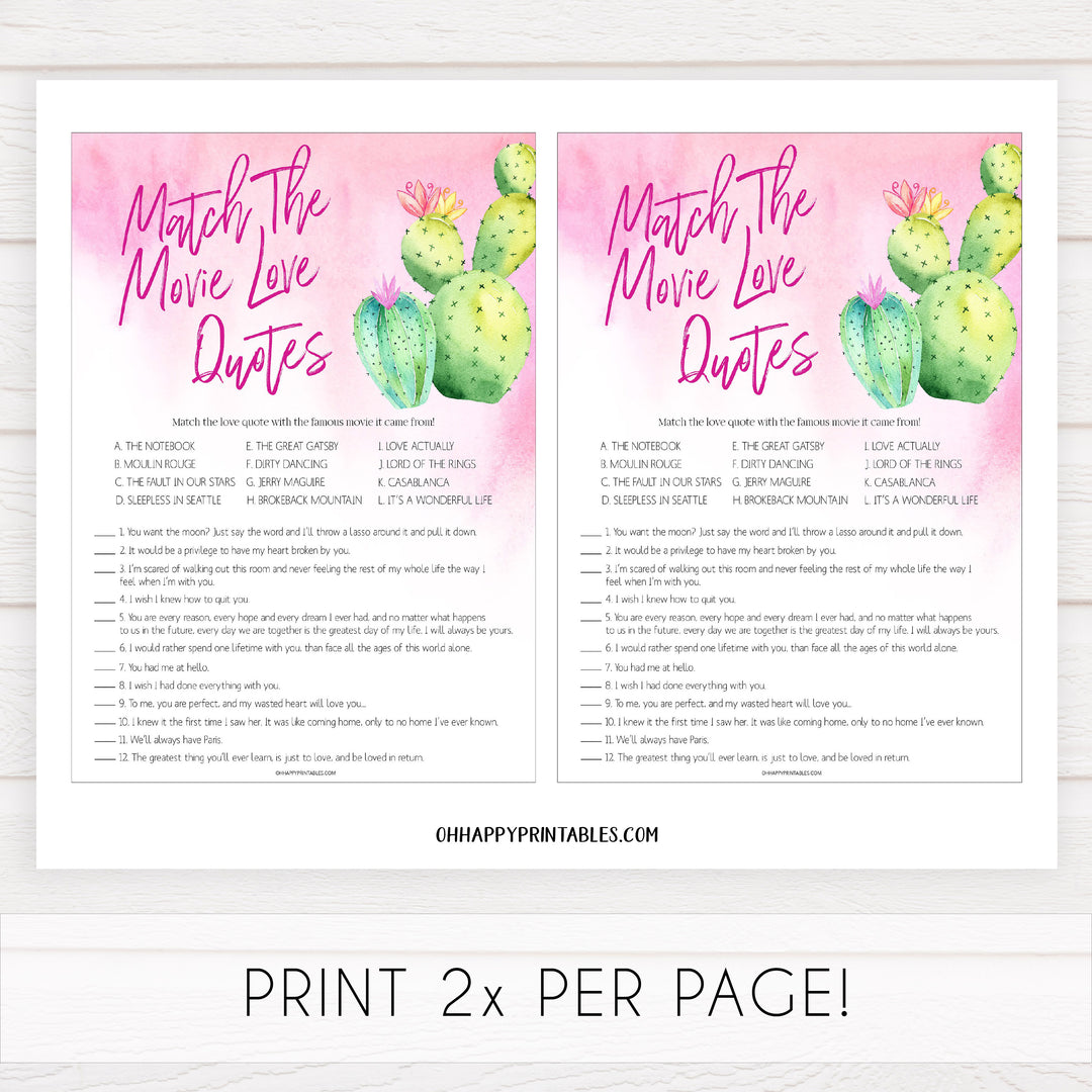 Match the Movie Love Quotes - Fiesta