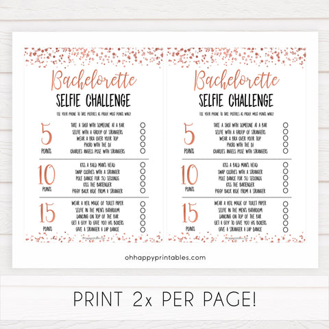Rose gold bachelorette games, selfie challenge, bachelorette games, bridal shower games, top 10 baby games, fun bachelorette games, top bridal games, rose gold games