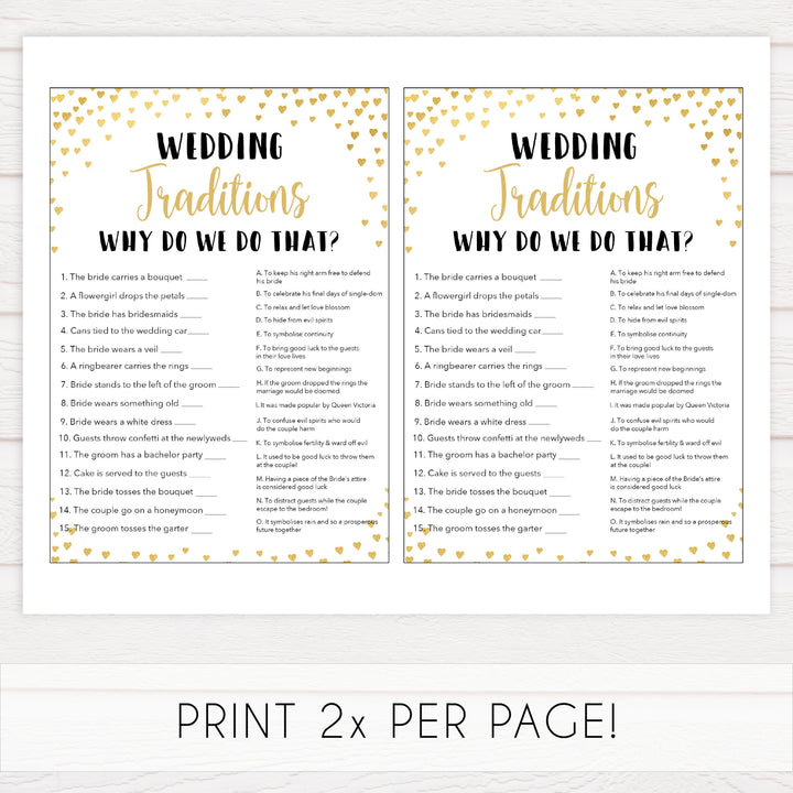 Gold hearts bridal shower games, wedding traditions game, printable bridal games, gold bridal games, gold hearts bridal games, fun bridal games, top bridal games, best bridal games