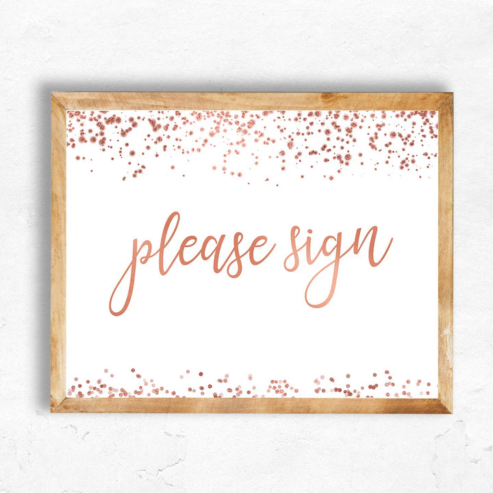 Please Sign - Rose Gold Foil