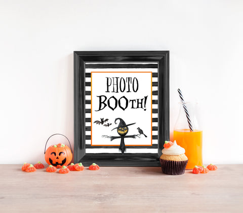 photobooth sign, halloween table signs, printable halloween table signs, spooky halloween decor, halloween decor