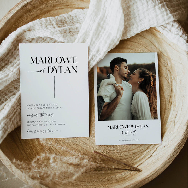 editable modern wedding invitation set, printable wedding invitation set, modern wedding invitation bundle, wedding invitation