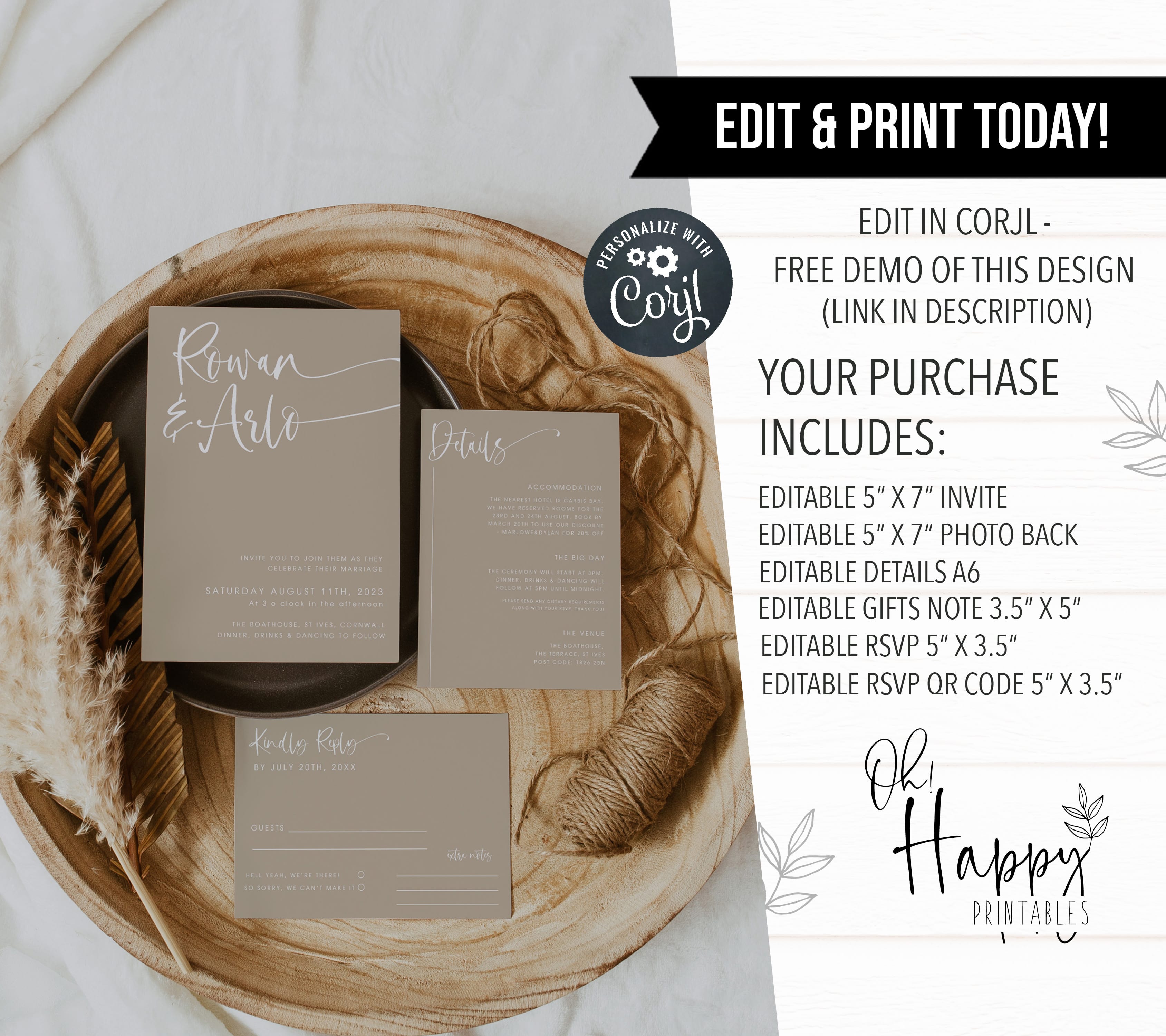 editable wedding invitation suite, printable wedding invitation suite, CALLIGRAPHY editable wedding invitation suite, editable wedding stationery, printable wedding stationery, modern wedding items, wedding save the dates