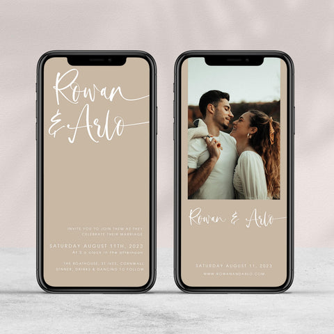 editable mobile wedding invitation, CALLIGRAPHY editable wedding invitation suite, editable wedding stationery, printable wedding stationery, modern wedding items, wedding save the dates