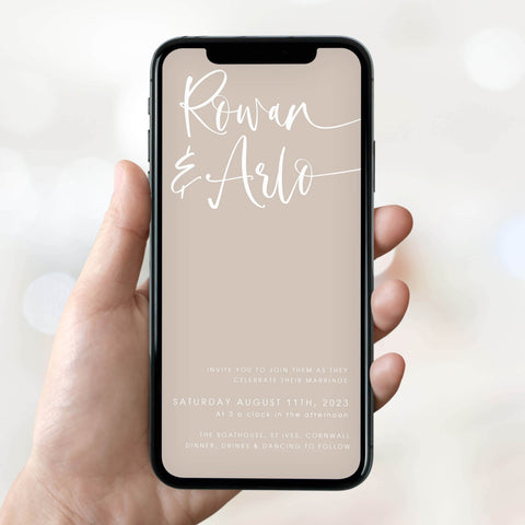 editable mobile wedding invitation, CALLIGRAPHY editable wedding invitation suite, editable wedding stationery, printable wedding stationery, modern wedding items, wedding save the dates
