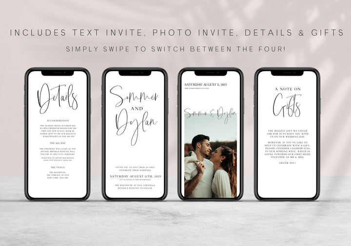 editable mobile wedding invitation, CALLIGRAPHY editable wedding invitation suite, editable wedding stationery, printable wedding stationery, modern wedding items, wedding save the dates