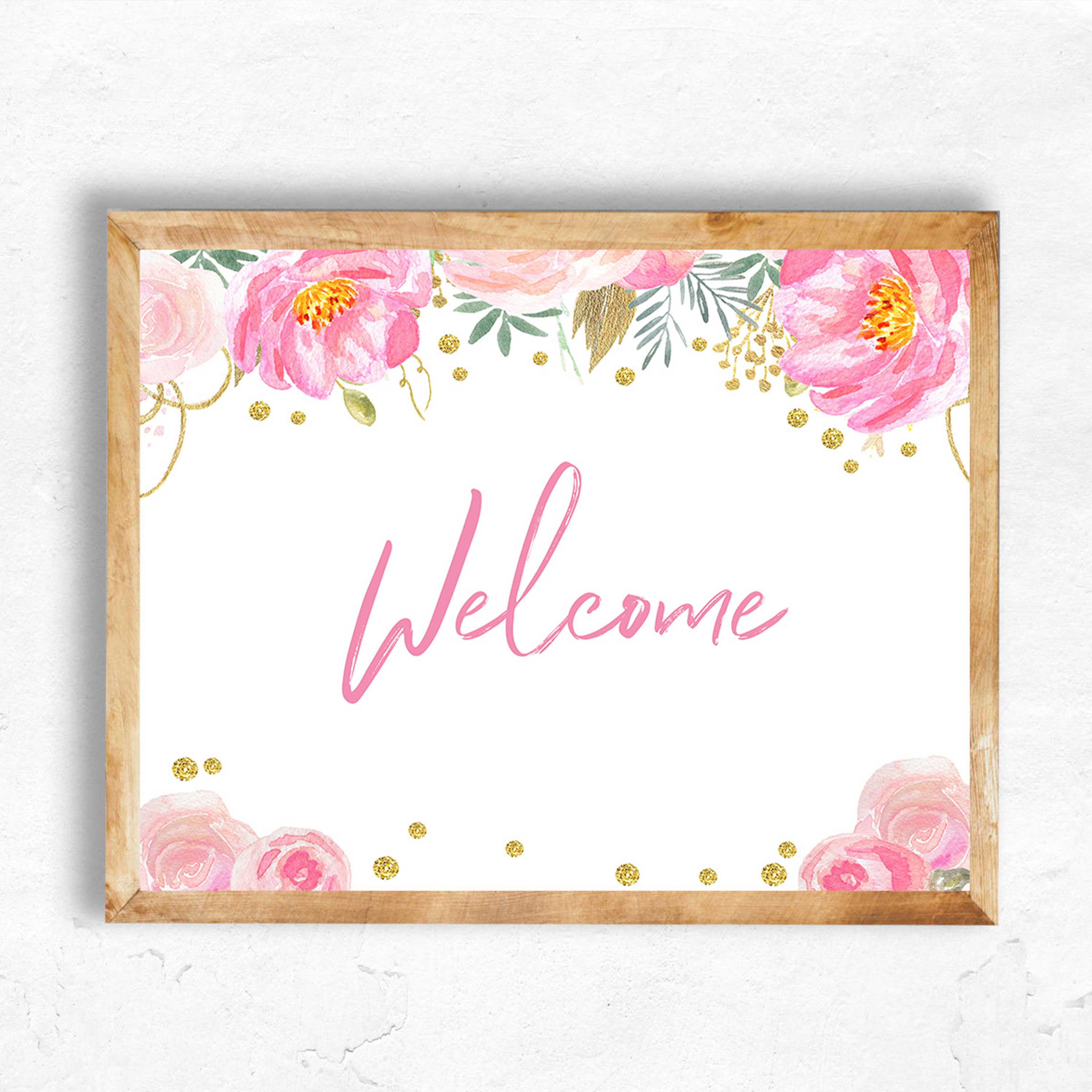 welcome table sign, printable bridal shower games, blush floral bridal shower games, fun bridal shower games