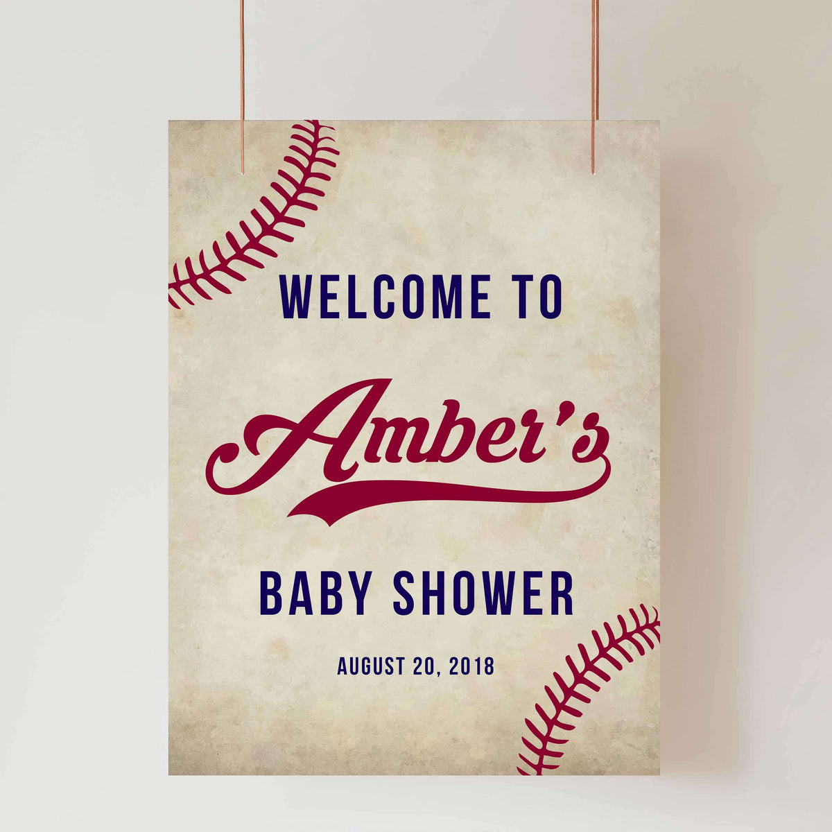 baseball baby welcome sign, printable baby shower welcome signs, little slugger baby decor, fun baby shower games, baseball baby decor