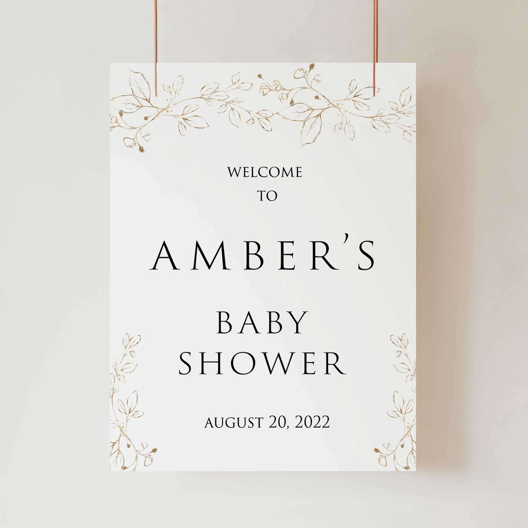 baby shower welcome signs, Gold leaf baby decor, printable baby table signs, printable baby decor, baby gold leaf table signs, fun baby signs, baby gold leaf fun baby table signs