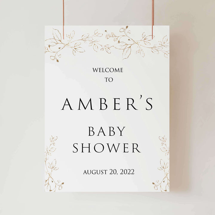baby shower welcome signs, Gold leaf baby decor, printable baby table signs, printable baby decor, baby gold leaf table signs, fun baby signs, baby gold leaf fun baby table signs