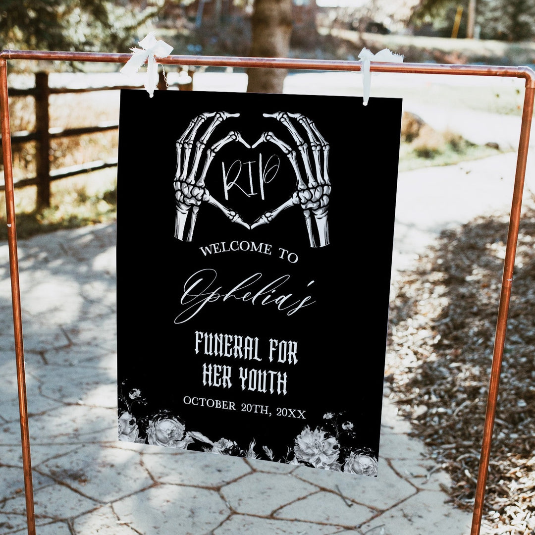 rip to my twenties welcome sign, death to my twenties welcome sign