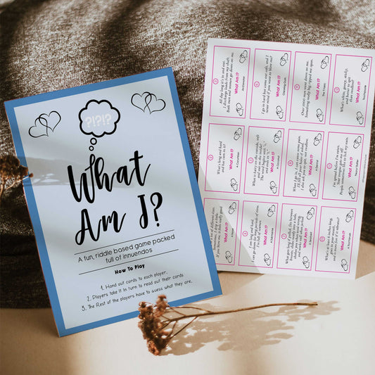 what am I game, Printable baby shower games, small blue hearts fun baby games, baby shower games, fun baby shower ideas, top baby shower ideas, silver baby shower, blue hearts baby shower ideas