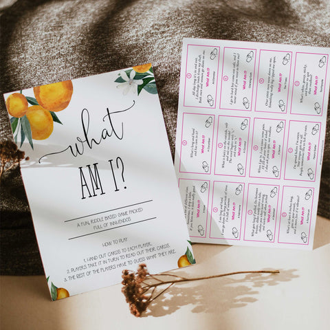 what am I baby shower game, Printable baby shower games, little cutie baby games, baby shower games, fun baby shower ideas, top baby shower ideas, little cutie baby shower, baby shower games, fun little cutie baby shower ideas, citrus baby shower games, citrus baby shower, orange baby shower