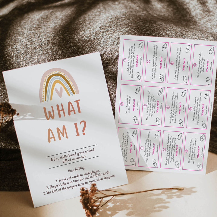 what am I baby shower games, Printable baby shower games, boho rainbow baby games, baby shower games, fun baby shower ideas, top baby shower ideas, boho rainbow baby shower, baby shower games, fun boho rainbow baby shower ideas