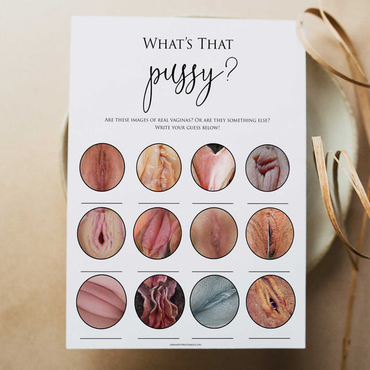 minimalist bachelorette games, whats that pussy, vagina game, bridal shower games bundle, dirty bridal games, printable bridal games, bridal shower games, hen party hames, bachelorette games