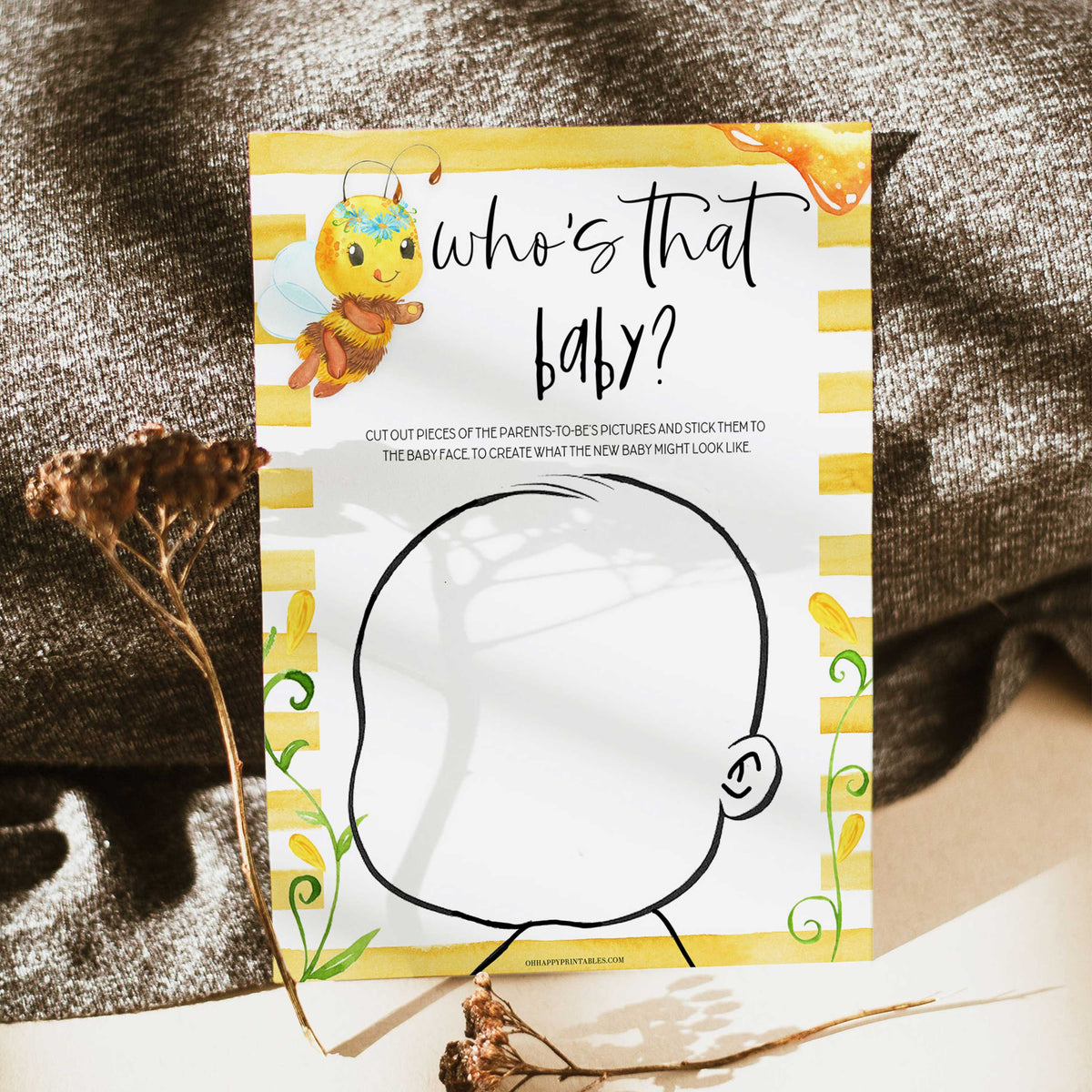 who gave me my looks, Printable baby shower games, mommy bee fun baby games, baby shower games, fun baby shower ideas, top baby shower ideas, mommy to bee baby shower, friends baby shower ideas