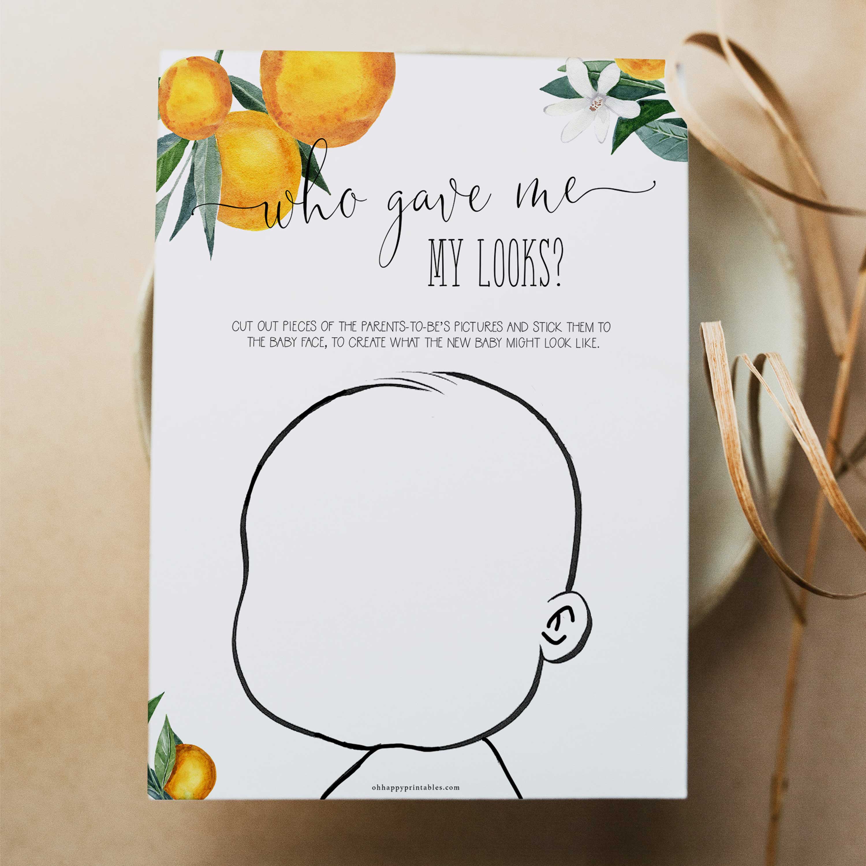 who am i baby shower game, Printable baby shower games, little cutie baby games, baby shower games, fun baby shower ideas, top baby shower ideas, little cutie baby shower, baby shower games, fun little cutie baby shower ideas, citrus baby shower games, citrus baby shower, orange baby shower