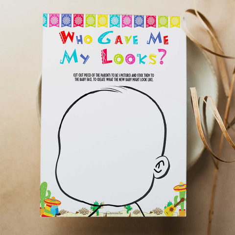 baby looks game, Printable baby shower games, Mexican fiesta fun baby games, baby shower games, fun baby shower ideas, top baby shower ideas, fiesta shower baby shower, fiesta baby shower ideas