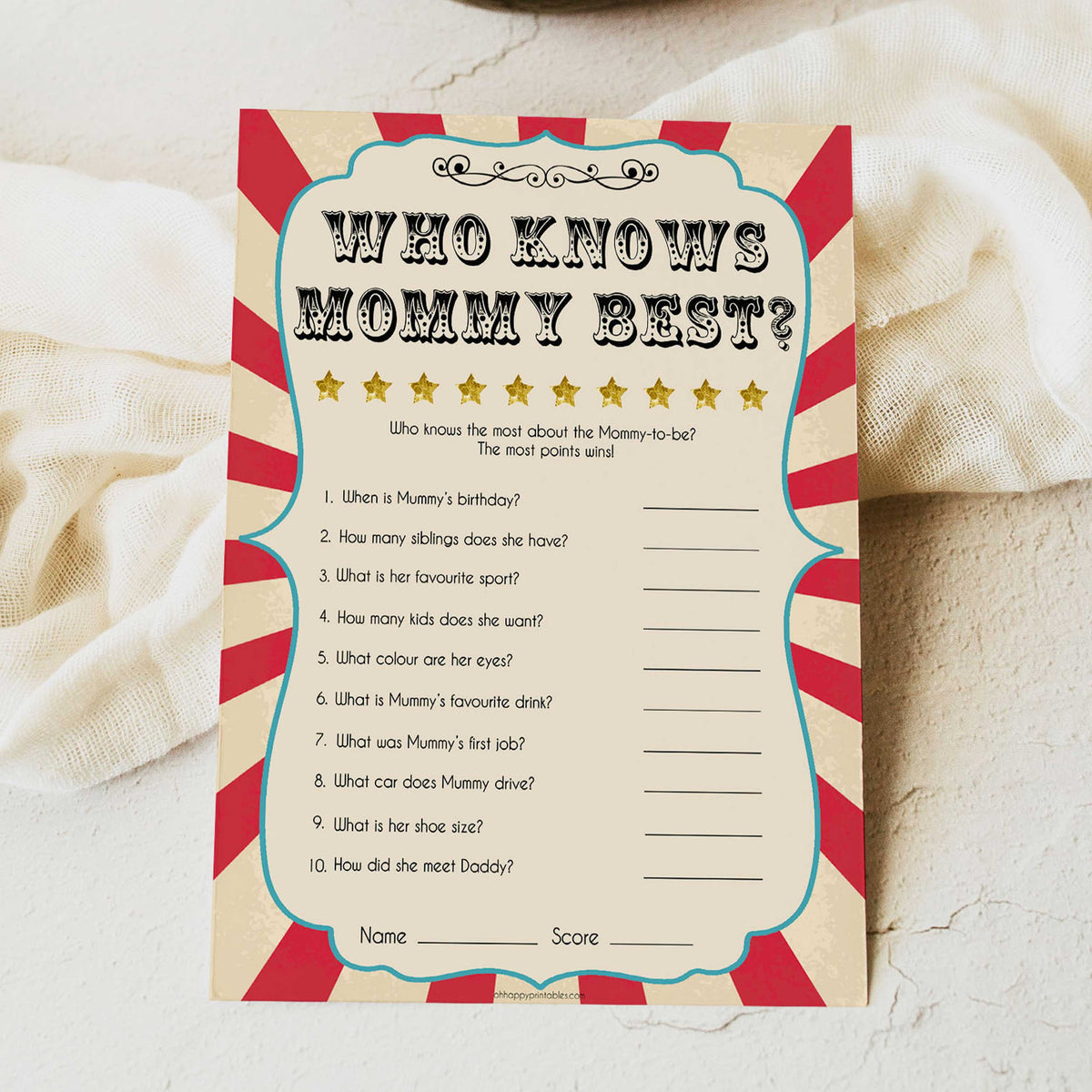 Circus who knows mommy best baby shower games, circus baby games, carnival baby games, printable baby games, fun baby games, popular baby games, carnival baby shower, carnival theme