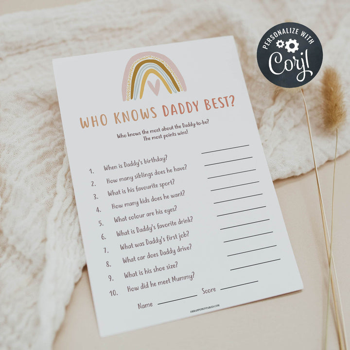 Who Knows Daddy Best - Boho Rainbow