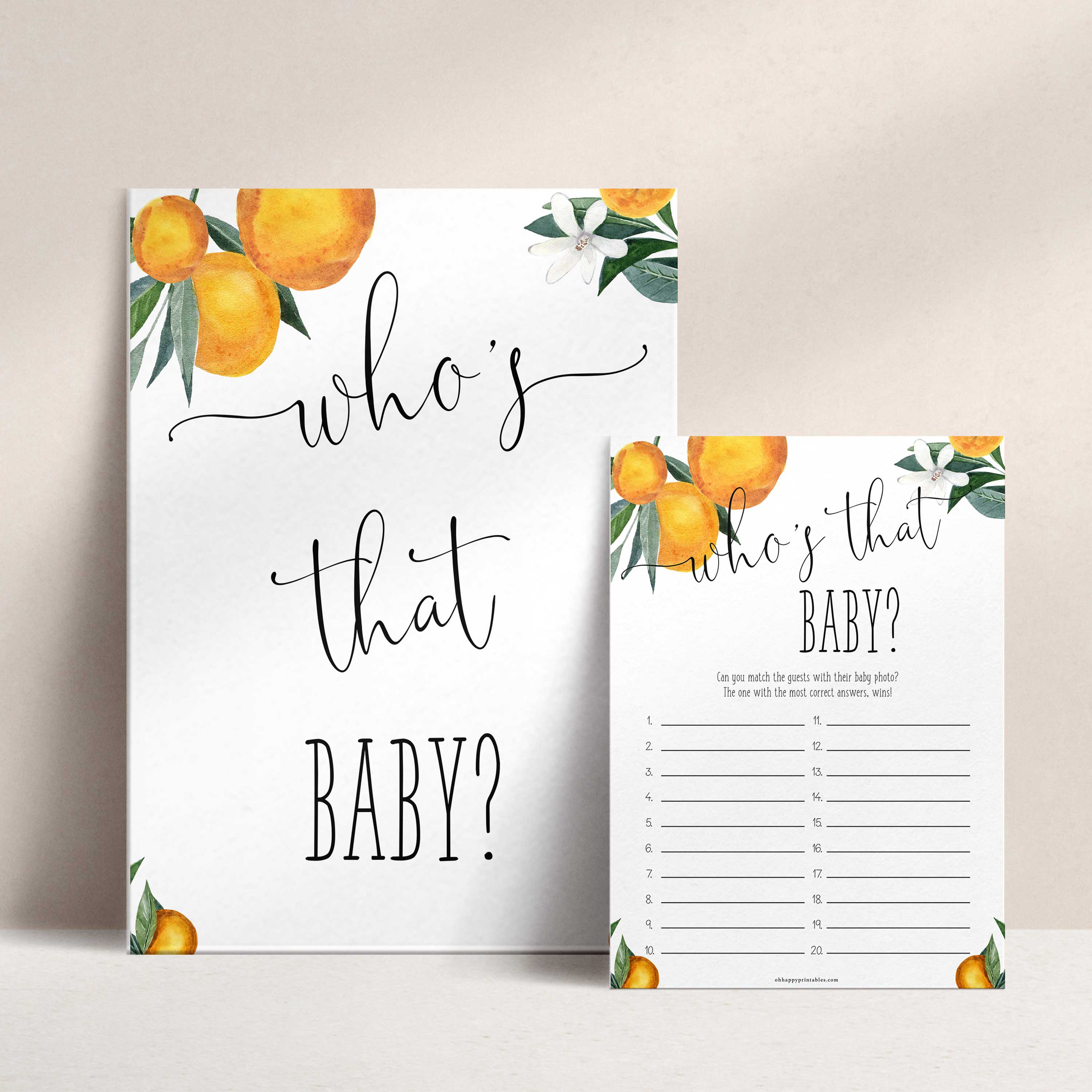 whos that baby game, Printable baby shower games, little cutie baby games, baby shower games, fun baby shower ideas, top baby shower ideas, little cutie baby shower, baby shower games, fun little cutie baby shower ideas, citrus baby shower games, citrus baby shower, orange baby shower