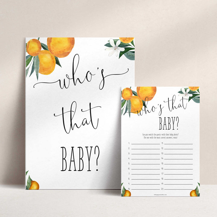 whos that baby game, Printable baby shower games, little cutie baby games, baby shower games, fun baby shower ideas, top baby shower ideas, little cutie baby shower, baby shower games, fun little cutie baby shower ideas, citrus baby shower games, citrus baby shower, orange baby shower