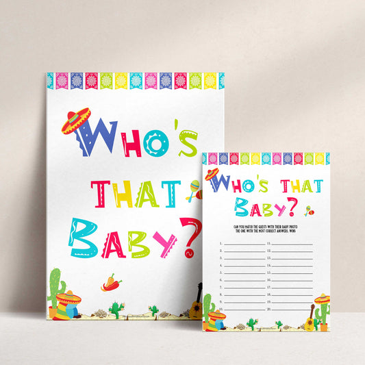 whoss that baby game, guess the baby picture, Printable baby shower games, Mexican fiesta fun baby games, baby shower games, fun baby shower ideas, top baby shower ideas, fiesta shower baby shower, fiesta baby shower ideas