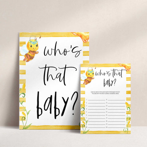 whos that baby game, guess the baby picture, Printable baby shower games, mommy bee fun baby games, baby shower games, fun baby shower ideas, top baby shower ideas, mommy to bee baby shower, friends baby shower ideas