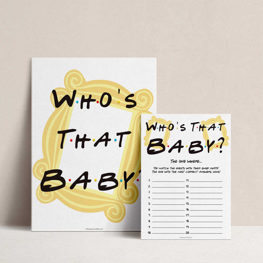 whos that baby game, Printable baby shower games, friends fun baby games, baby shower games, fun baby shower ideas, top baby shower ideas, friends baby shower, friends baby shower ideas