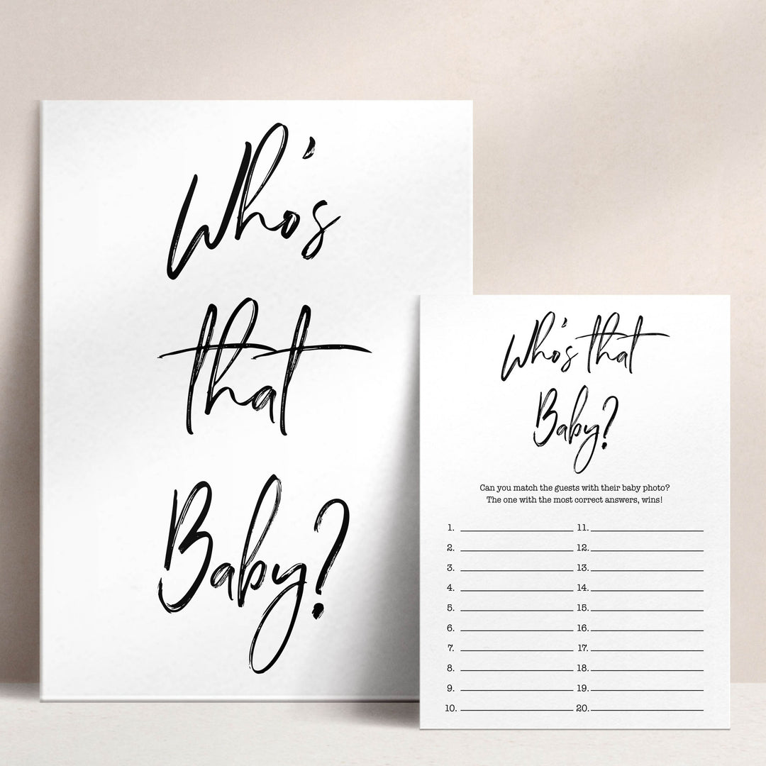 who's that baby baby game, printable baby shower games, gender neutral baby games, fun baby shower ideas