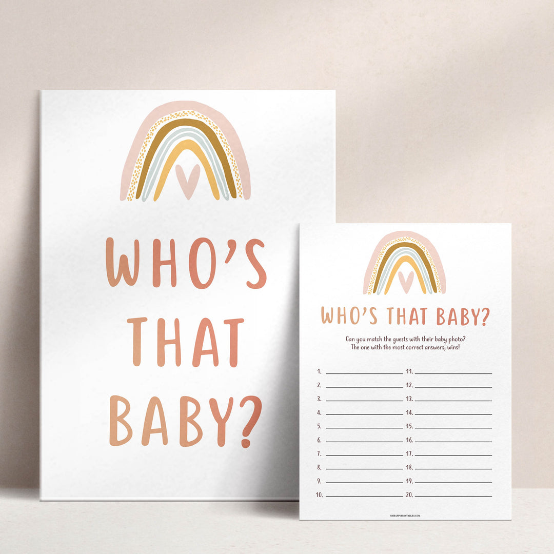 whos that baby game, Printable baby shower games, boho rainbow baby games, baby shower games, fun baby shower ideas, top baby shower ideas, boho rainbow baby shower, baby shower games, fun boho rainbow baby shower ideas