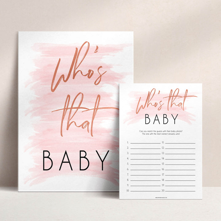 Pink swash baby games, whos that baby game, printable baby games, fun baby games, pink baby shower, top baby games, fun baby games, its a girl baby game