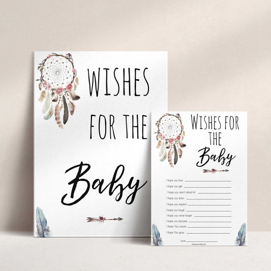 Boho baby games, wishes for the baby baby game, fun baby games, printable baby games, top 10 baby games, boho baby shower, baby games, hilarious baby games