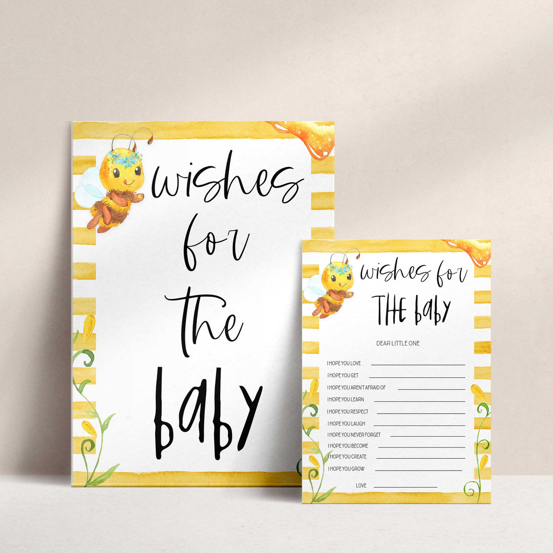 wishes for the baby game, Printable baby shower games, mommy bee fun baby games, baby shower games, fun baby shower ideas, top baby shower ideas, mommy to bee baby shower, friends baby shower ideas