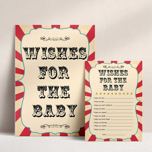 Circus wishes for the baby baby shower games, circus baby games, carnival baby games, printable baby games, fun baby games, popular baby games, carnival baby shower, carnival theme