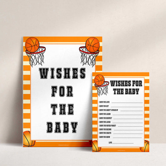 Basketball baby shower games, wishes for the baby baby game, printable baby games, basket baby games, baby shower games, basketball baby shower idea, fun baby games, popular baby games