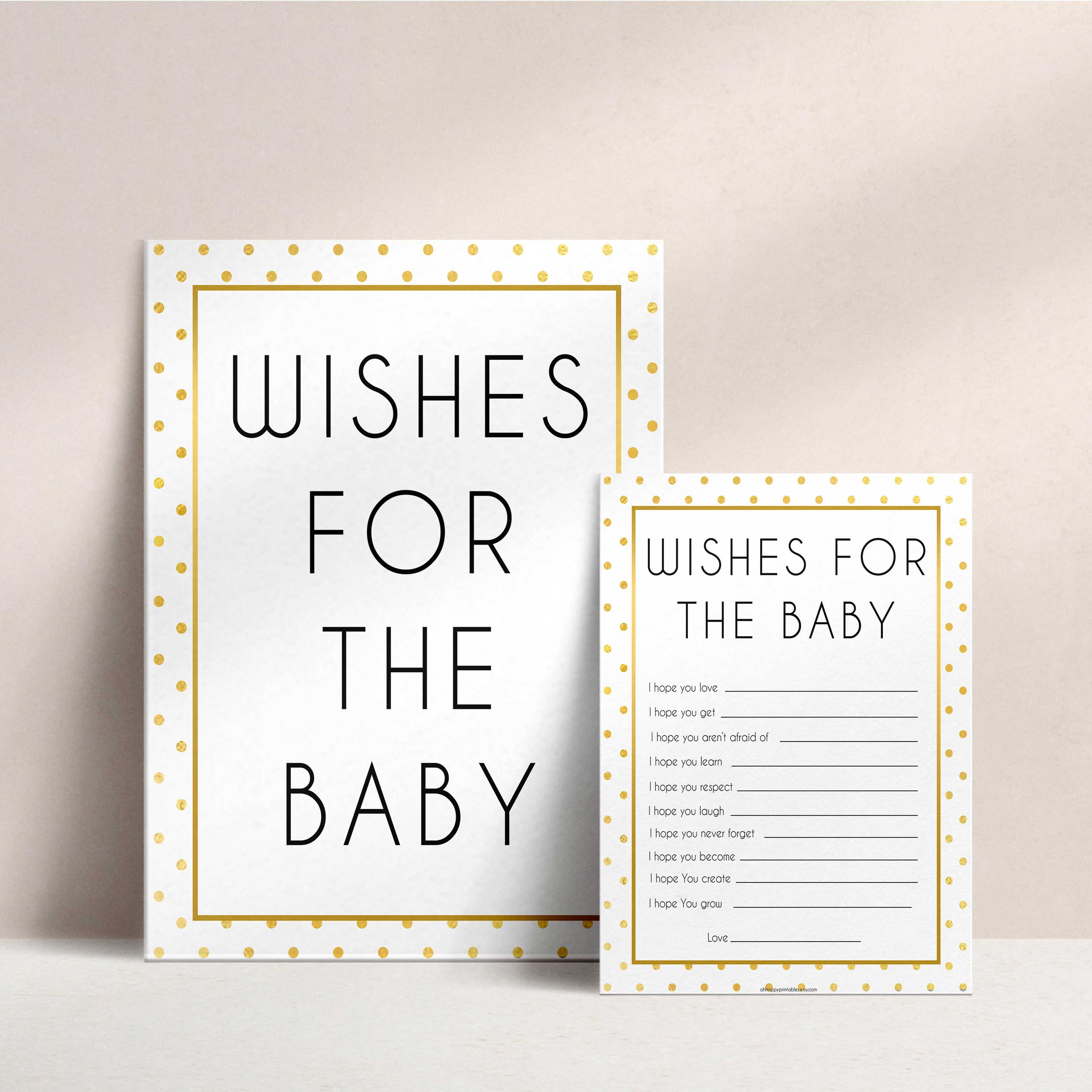 wishes for the baby, baby wishes game, Printable baby shower games, baby gold dots fun baby games, baby shower games, fun baby shower ideas, top baby shower ideas, gold glitter shower baby shower, friends baby shower ideas