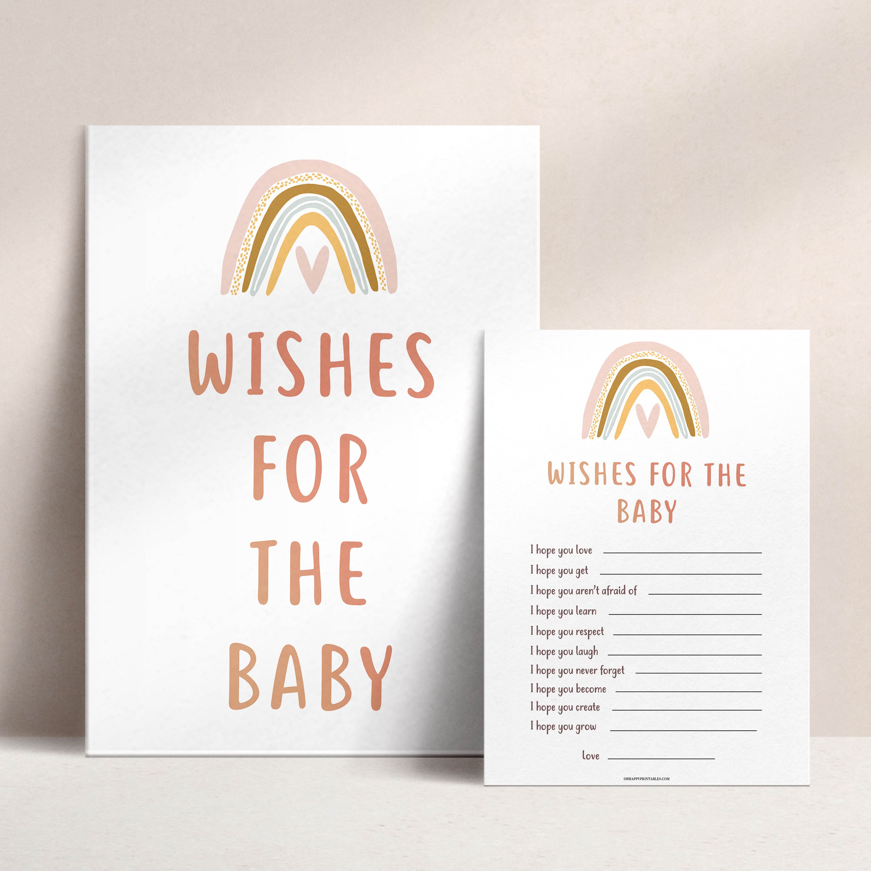 wishes for the baby keepsake, Printable baby shower games, boho rainbow baby games, baby shower games, fun baby shower ideas, top baby shower ideas, boho rainbow baby shower, baby shower games, fun boho rainbow baby shower ideas