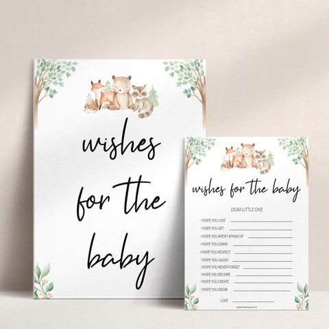 wishes for the baby game, Printable baby shower games, woodland animals baby games, baby shower games, fun baby shower ideas, top baby shower ideas, woodland baby shower, baby shower games, fun woodland animals baby shower ideas