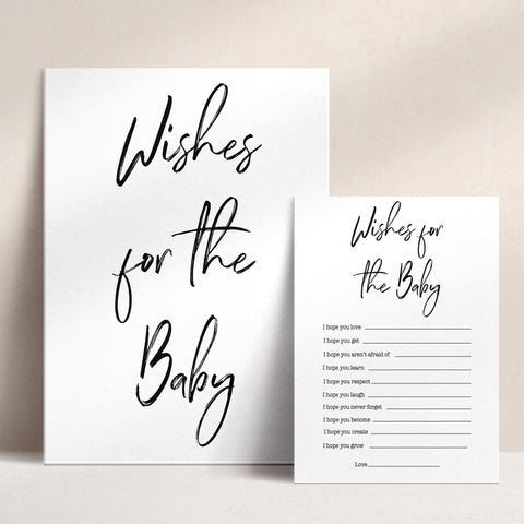 White Gender Neutral Wishes For The Baby, Baby Wishes, Wishes for The Baby, Baby Shower, Baby Shower Baby Wishes, Baby Wishes Cards, fun baby games, popular baby games