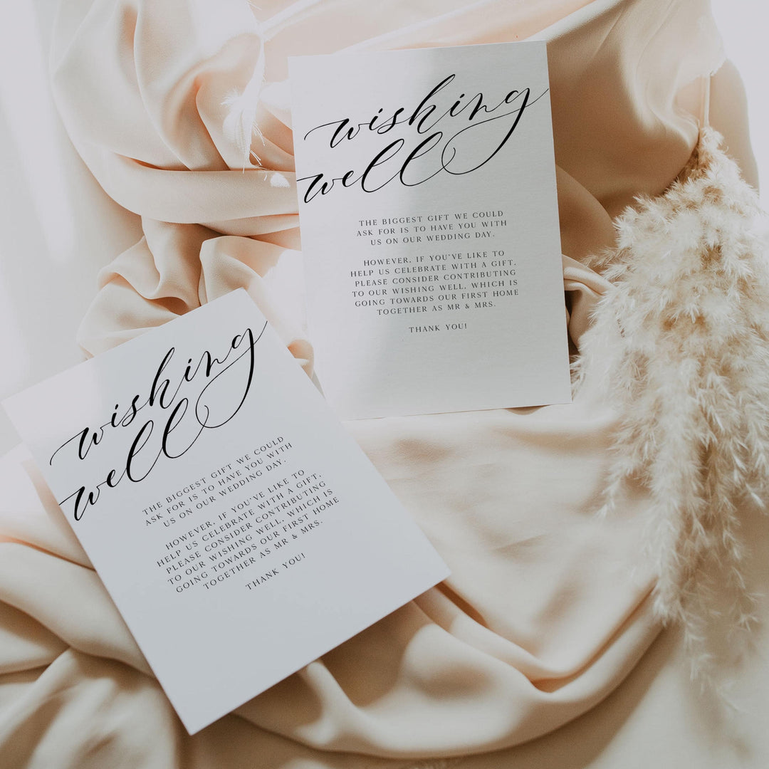 editable wishing well card, CALLIGRAPHY editable wedding invitation suite, editable wedding stationery, printable wedding stationery, modern wedding items, wedding save the dates