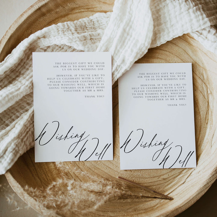 wishing well card, CALLIGRAPHY editable wedding invitation suite, editable wedding stationery, printable wedding stationery, modern wedding items, wedding save the dates